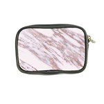 Marble with Metallic Rose Gold intrusions on gray white Stone texture Pastel Pink Background Coin Purse Back