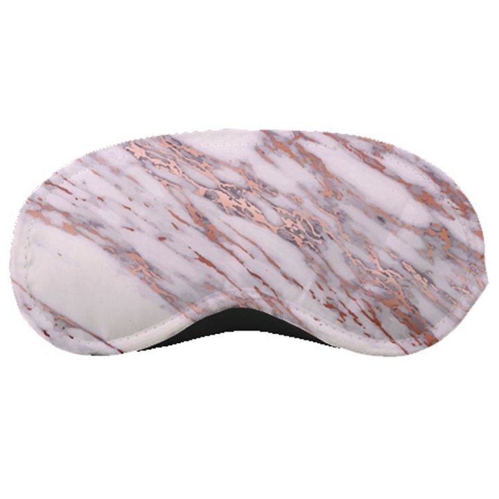 Marble with Metallic Rose Gold intrusions on gray white Stone texture Pastel Pink Background Sleeping Mask