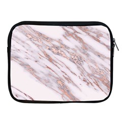 Marble With Metallic Rose Gold Intrusions On Gray White Stone Texture Pastel Pink Background Apple Ipad 2/3/4 Zipper Cases by genx