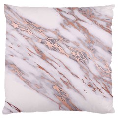 Marble With Metallic Rose Gold Intrusions On Gray White Stone Texture Pastel Pink Background Standard Flano Cushion Case (one Side) by genx