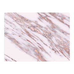 Marble With Metallic Rose Gold Intrusions On Gray White Stone Texture Pastel Pink Background Double Sided Flano Blanket (mini)  by genx