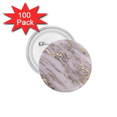 Marble With Metallic Gold Intrusions On Gray White Stone Texture Pastel Rose Pink Background 1 75  Buttons (100 Pack)  by genx