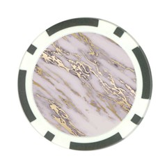 Marble With Metallic Gold Intrusions On Gray White Stone Texture Pastel Rose Pink Background Poker Chip Card Guard (10 Pack) by genx