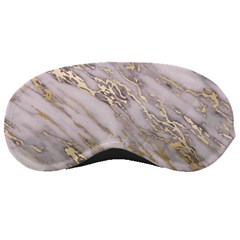 Marble With Metallic Gold Intrusions On Gray White Stone Texture Pastel Rose Pink Background Sleeping Mask by genx