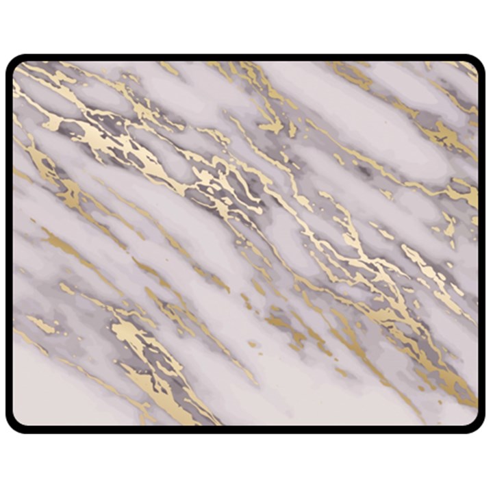 Marble with Metallic Gold intrusions on gray white Stone texture Pastel Rose Pink Background Fleece Blanket (Medium) 