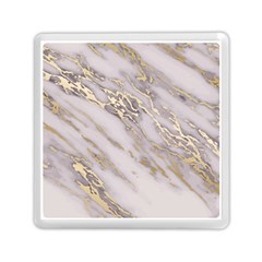 Marble With Metallic Gold Intrusions On Gray White Stone Texture Pastel Rose Pink Background Memory Card Reader (square) by genx