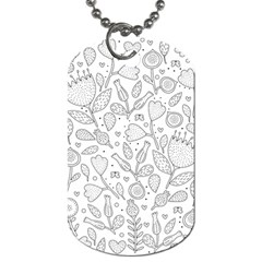 Floral Pattern Dog Tag (one Side) by Valentinaart