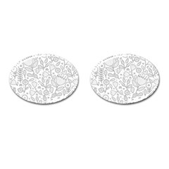 Floral Pattern Cufflinks (oval) by Valentinaart