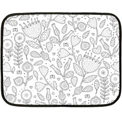 Floral Pattern Fleece Blanket (mini) by Valentinaart