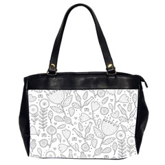 Floral Pattern Oversize Office Handbag (2 Sides)