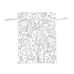 Floral Pattern Lightweight Drawstring Pouch (s) by Valentinaart