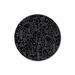 Floral pattern Rubber Coaster (Round)  Front