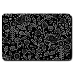 Floral Pattern Large Doormat  by Valentinaart