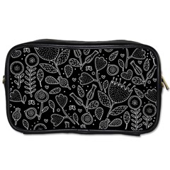 Floral Pattern Toiletries Bag (one Side) by Valentinaart