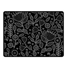 Floral Pattern Fleece Blanket (small) by Valentinaart