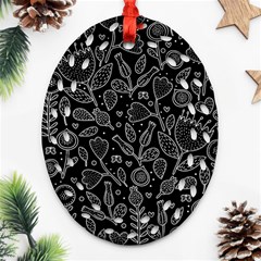 Floral Pattern Oval Filigree Ornament (two Sides)