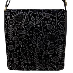 Floral Pattern Flap Closure Messenger Bag (s) by Valentinaart