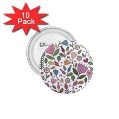 Floral Pattern 1 75  Buttons (10 Pack) by Valentinaart