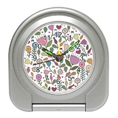 Floral Pattern Travel Alarm Clock by Valentinaart