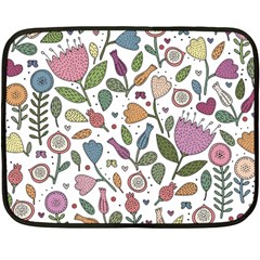 Floral Pattern Double Sided Fleece Blanket (mini)  by Valentinaart