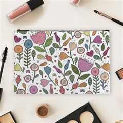 Floral Pattern Cosmetic Bag (large)