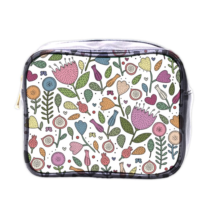 Floral pattern Mini Toiletries Bag (One Side)