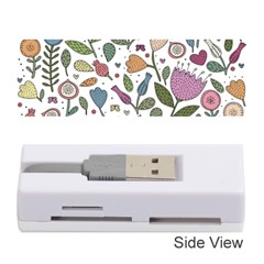 Floral Pattern Memory Card Reader (stick) by Valentinaart