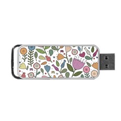 Floral Pattern Portable Usb Flash (one Side) by Valentinaart