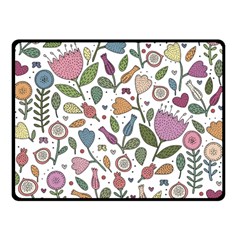 Floral Pattern Double Sided Fleece Blanket (small)  by Valentinaart