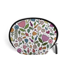 Floral Pattern Accessory Pouch (small) by Valentinaart