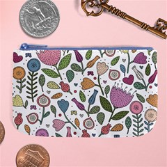 Floral Pattern Large Coin Purse by Valentinaart