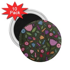 Floral Pattern 2 25  Magnets (10 Pack)  by Valentinaart