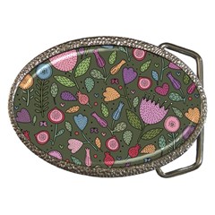 Floral Pattern Belt Buckles