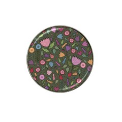 Floral Pattern Hat Clip Ball Marker (4 Pack) by Valentinaart