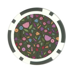 Floral Pattern Poker Chip Card Guard by Valentinaart