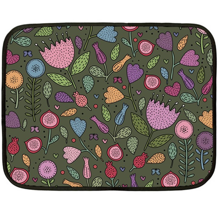 Floral pattern Double Sided Fleece Blanket (Mini) 