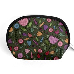 Floral Pattern Accessory Pouch (medium) by Valentinaart