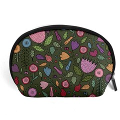 Floral Pattern Accessory Pouch (large) by Valentinaart