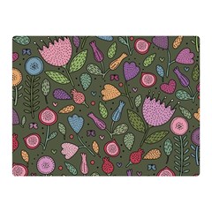 Floral Pattern Double Sided Flano Blanket (mini)  by Valentinaart