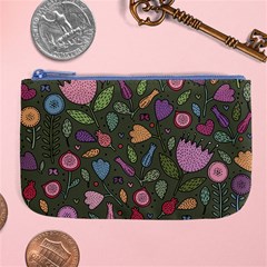 Floral Pattern Large Coin Purse by Valentinaart