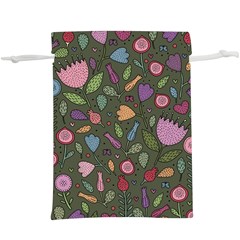 Floral Pattern  Lightweight Drawstring Pouch (xl) by Valentinaart