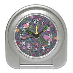 Floral Pattern Travel Alarm Clock by Valentinaart