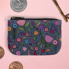 Floral Pattern Mini Coin Purse by Valentinaart