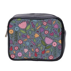 Floral Pattern Mini Toiletries Bag (two Sides) by Valentinaart