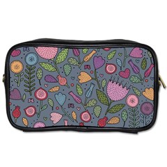 Floral Pattern Toiletries Bag (two Sides) by Valentinaart