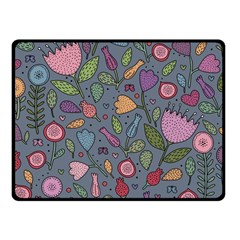 Floral Pattern Fleece Blanket (small) by Valentinaart