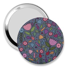 Floral Pattern 3  Handbag Mirrors by Valentinaart