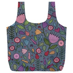 Floral Pattern Full Print Recycle Bag (xxl)