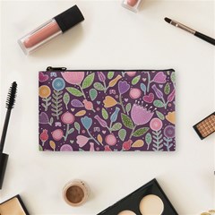 Floral Pattern Cosmetic Bag (small) by Valentinaart