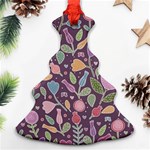 Floral pattern Christmas Tree Ornament (Two Sides) Front